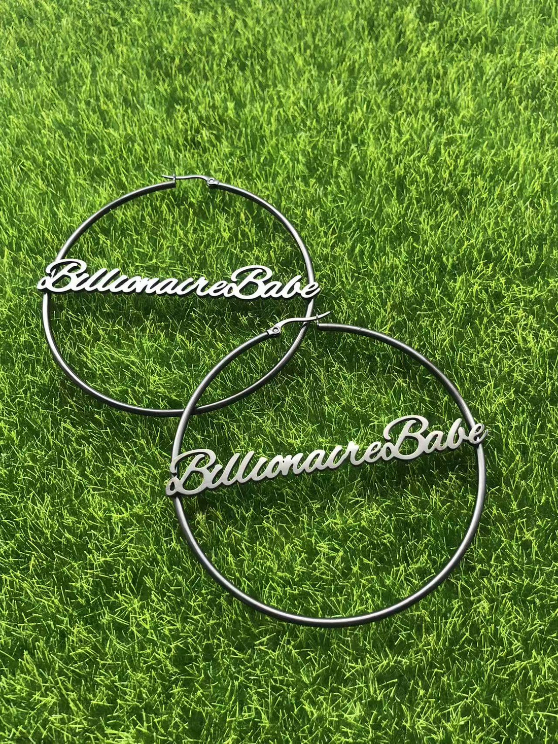 Billionaire Babe Signature Hoops, Black